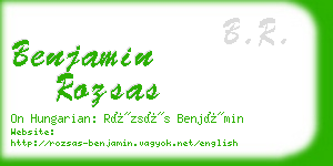 benjamin rozsas business card